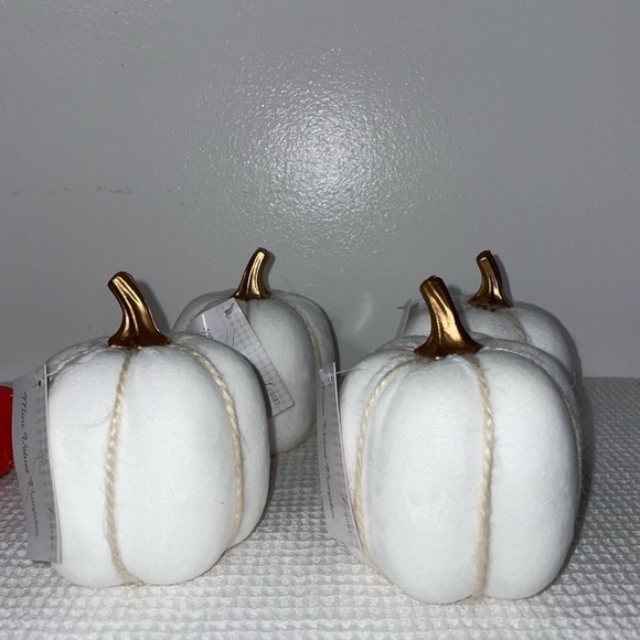 Mini velvet pumpkins - set of 4- target bullseye playground - Picture 1 of 4